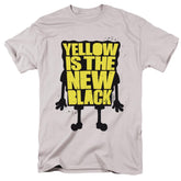 Spongebob Squarepants Yellow Is The New Black Men's 18/1 Cotton Short-Sleeve T-Shirt