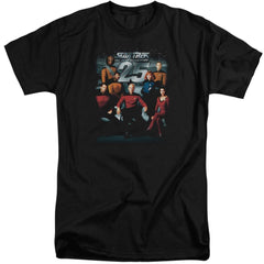 Star Trek 25th Anniversary Crew Men's 18/1 Tall Cotton Short-Sleeve T-Shirt