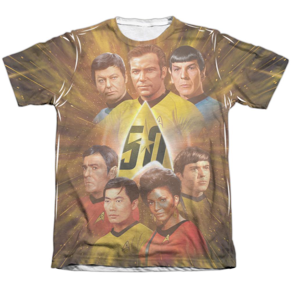 Star Trek 50th Anniversary Crew Men's Regular Fit Poly Cotton Short-Sleeve T-Shirt
