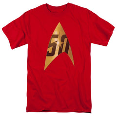 Star Trek 50th Anniversary Delta Men's 18/1 Cotton Short-Sleeve T-Shirt