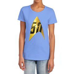 Star Trek 50th Anniversary Delta Women's 18/1 Cotton Short-Sleeve T-Shirt