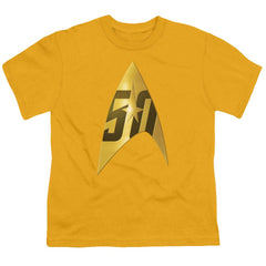 Star Trek 50th Anniversary Delta Youth 18/1 100% Cotton Short-Sleeve T-Shirt