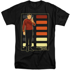 Star Trek All She's Got Captain Men's 18/1 Tall Cotton Short-Sleeve T-Shirt
