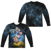 Star Trek Among The Stars (Front/Back Print) Men's Regular Fit Polyester Long-Sleeve T-Shirt