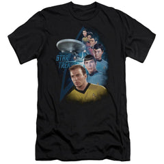 Star Trek Among The Stars Men's Ultra-Soft 30/1 Cotton Slim Short-Sleeve T-Shirt