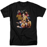 Star Trek At The Controls Men's 18/1 Cotton Short-Sleeve T-Shirt
