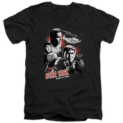 Star Trek Balance Of Terror Men's 30/1 Cotton Slim V-Neck T-Shirt