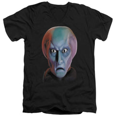 Star Trek Balok Head Men's 30/1 Cotton Slim V-Neck T-Shirt