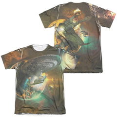 Star Trek Battle Ships (Front/Back Print) Men's Regular Fit Poly Cotton Short-Sleeve T-Shirt