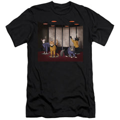 Star Trek Beam Meow Up Men's Ultra-Soft 30/1 Cotton Slim Short-Sleeve T-Shirt