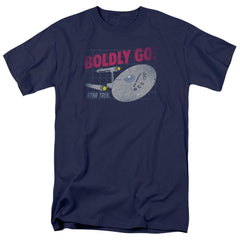 Star Trek Boldly Go Men's 18/1 Cotton Short-Sleeve T-Shirt