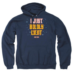 Star Trek Boldly Went Men's Pull-Over 75 25 Poly Hoodie
