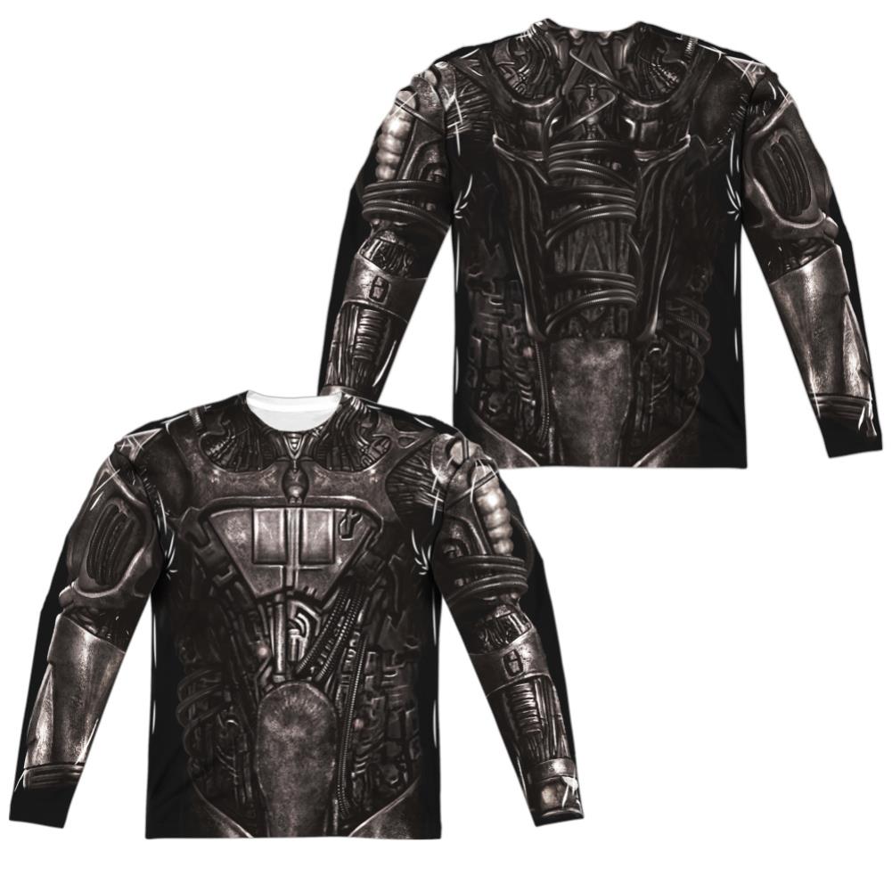Star Trek Borg Costume (Front/Back Print) Men's Regular Fit Polyester Long-Sleeve T-Shirt