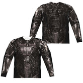 Star Trek Borg Costume (Front/Back Print) Men's Regular Fit Polyester Long-Sleeve T-Shirt