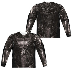 Star Trek Borg Costume (Front/Back Print) Men's Regular Fit Polyester Long-Sleeve T-Shirt