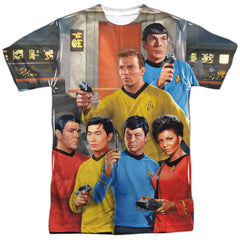 Star Trek Bridge Men's Regular Fit Polyester Short-Sleeve T-Shirt