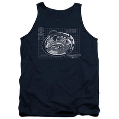 Star Trek Bridge Prints Men's 18/1 Cotton Tank Top