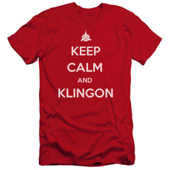 Star Trek Calm Klingon Men's Ultra-Soft 30/1 Cotton Slim Short-Sleeve T-Shirt