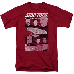 Star Trek Captain And Crew Men's 18/1 Cotton Short-Sleeve T-Shirt