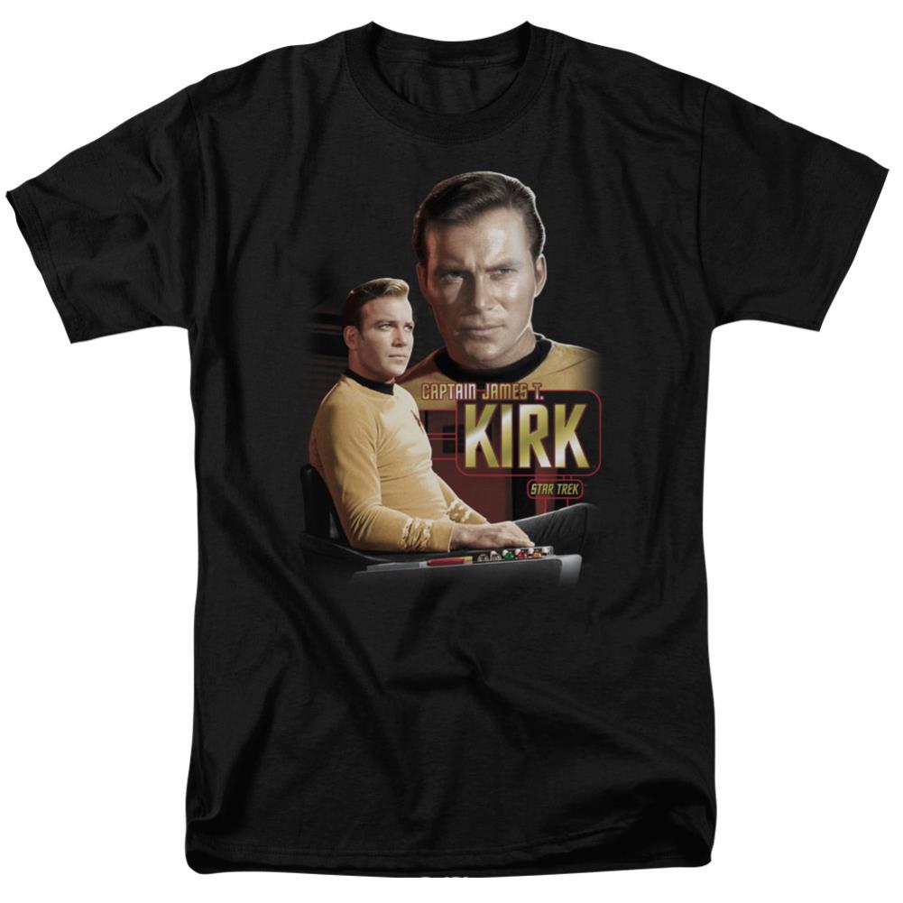 Star Trek Captain Kirk Men's 18/1 Cotton Short-Sleeve T-Shirt