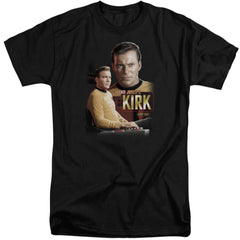 Star Trek Captain Kirk Men's 18/1 Tall Cotton Short-Sleeve T-Shirt