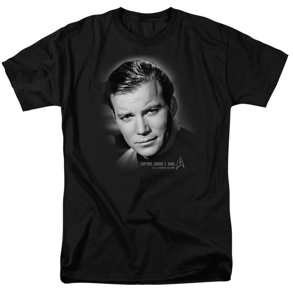 Star Trek Captain Kirk Portrait Men's 18/1 Cotton Short-Sleeve T-Shirt