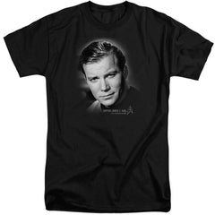 Star Trek Captain Kirk Portrait Men's 18/1 Tall Cotton Short-Sleeve T-Shirt