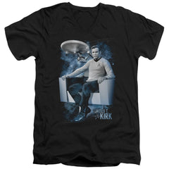 Star Trek Captain's Chair Men's 30/1 Cotton Slim V-Neck T-Shirt