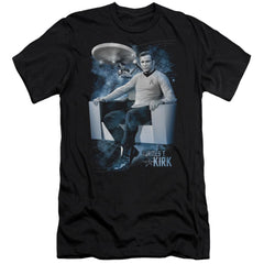 Star Trek Captain's Chair Men's Ultra-Soft 30/1 Cotton Slim Short-Sleeve T-Shirt