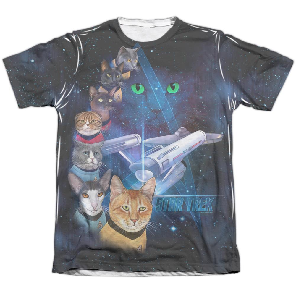 Star Trek Cast Of Cats Men's Regular Fit Poly Cotton Short-Sleeve T-Shirt