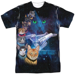 Star Trek Cast Of Cats Men's Regular Fit Polyester Short-Sleeve T-Shirt