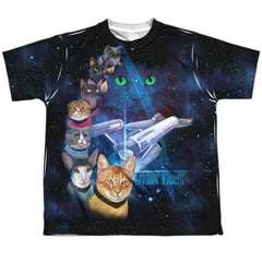 Star Trek Cast Of Cats Youth Regular Fit Poly Short-Sleeve T-Shirt