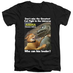 Star Trek Cat Fight Men's 30/1 Cotton Slim V-Neck T-Shirt