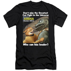 Star Trek Cat Fight Men's Ultra-Soft 30/1 Cotton Slim Short-Sleeve T-Shirt