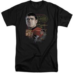 Star Trek Chief Engineer Scott Men's 18/1 Tall Cotton Short-Sleeve T-Shirt