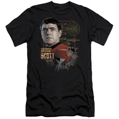 Star Trek Chief Engineer Scott Men's Ultra-Soft 30/1 Cotton Slim Short-Sleeve T-Shirt