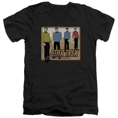 Star Trek Classic Men's 30/1 Cotton Slim V-Neck T-Shirt