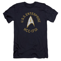 Star Trek Collegiate Men's Ultra-Soft 30/1 Cotton Slim Short-Sleeve T-Shirt