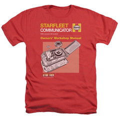 Star Trek Comm Manual Men's 30/1 Heather 60 40 Poly Short-Sleeve T-Shirt