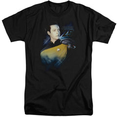 Star Trek Data 25th Men's 18/1 Tall Cotton Short-Sleeve T-Shirt