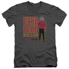 Star Trek Dead Man Walking Men's 30/1 Cotton Slim V-Neck T-Shirt