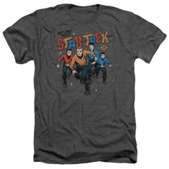 Star Trek Deep Space Thrills Men's 30/1 Heather 60 40 Poly Short-Sleeve T-Shirt