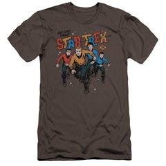 Star Trek Deep Space Thrills Men's Ultra-Soft 30/1 Cotton Slim Short-Sleeve T-Shirt