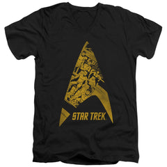 Star Trek Delta Crew Men's 30/1 Cotton Slim V-Neck T-Shirt
