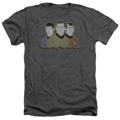 Star Trek Dig It Men's 30/1 Heather 60 40 Poly Short-Sleeve T-Shirt