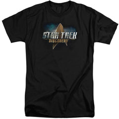 Star Trek Discovery Logo Men's 18/1 Tall Cotton Short-Sleeve T-Shirt