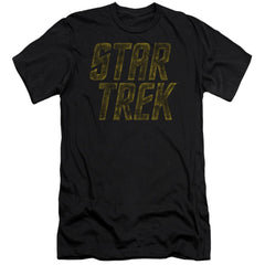 Star Trek Distressed Logo Men's Ultra-Soft 30/1 Cotton Slim Short-Sleeve T-Shirt