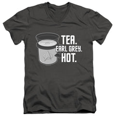 Star Trek Earl Grey Men's 30/1 Cotton Slim V-Neck T-Shirt