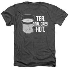 Star Trek Earl Grey Men's 30/1 Heather 60 40 Poly Short-Sleeve T-Shirt