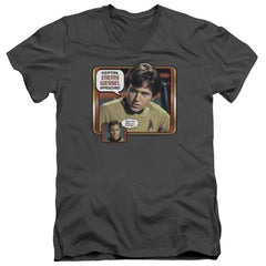Star Trek Enemy Wessel Men's 30/1 Cotton Slim V-Neck T-Shirt